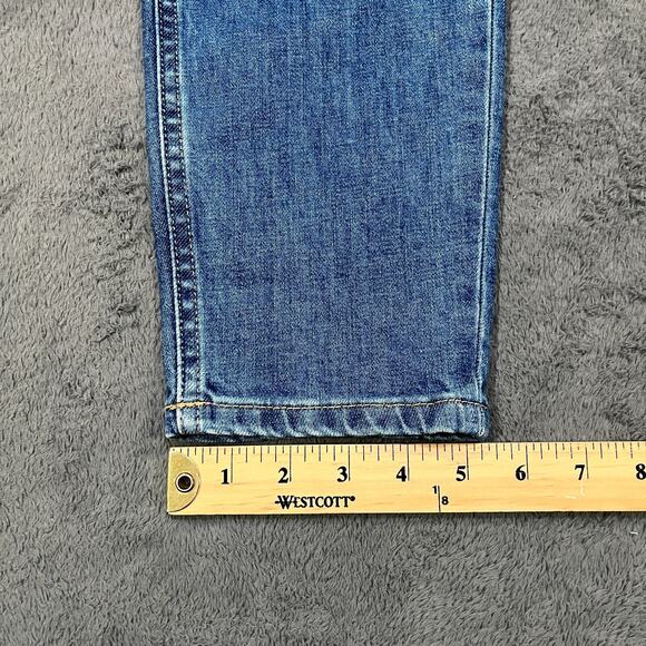 Everlane Raw-Hem Crop Light Bleach Wash Straight Ankle Leg Jeans Women's Size 29 - Picture 9 of 10